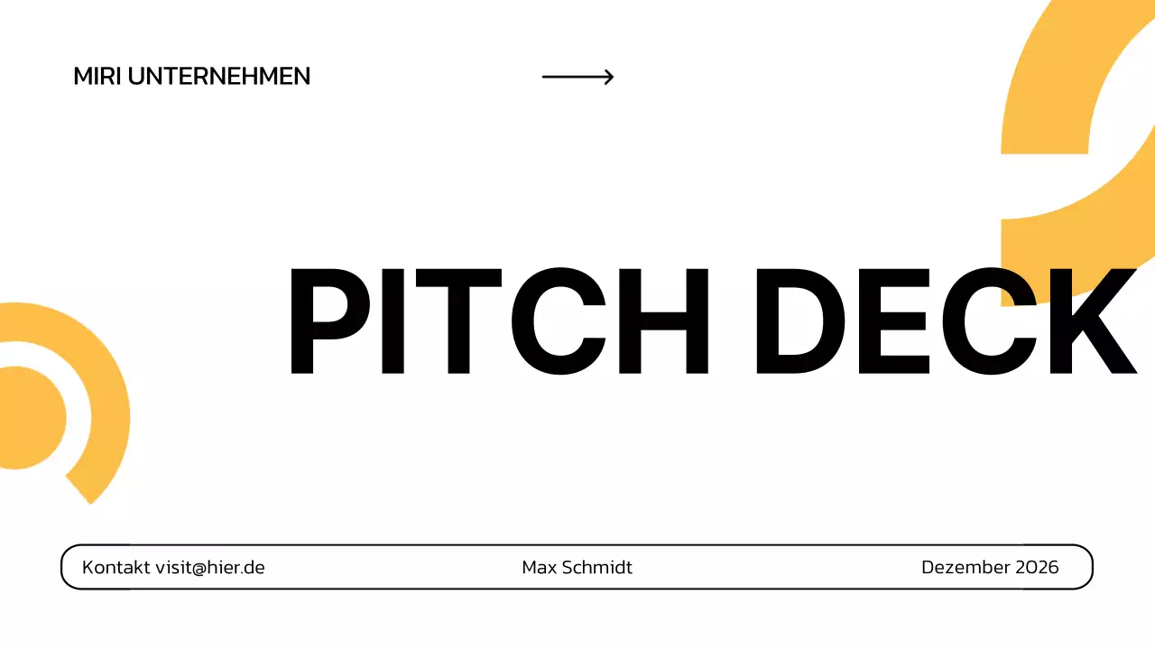 weißes Minimal-Business-Pitch