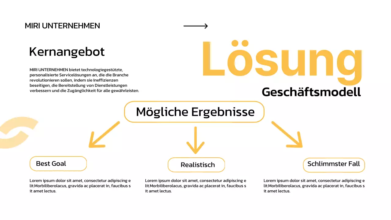 weißes Minimal-Business-Pitch