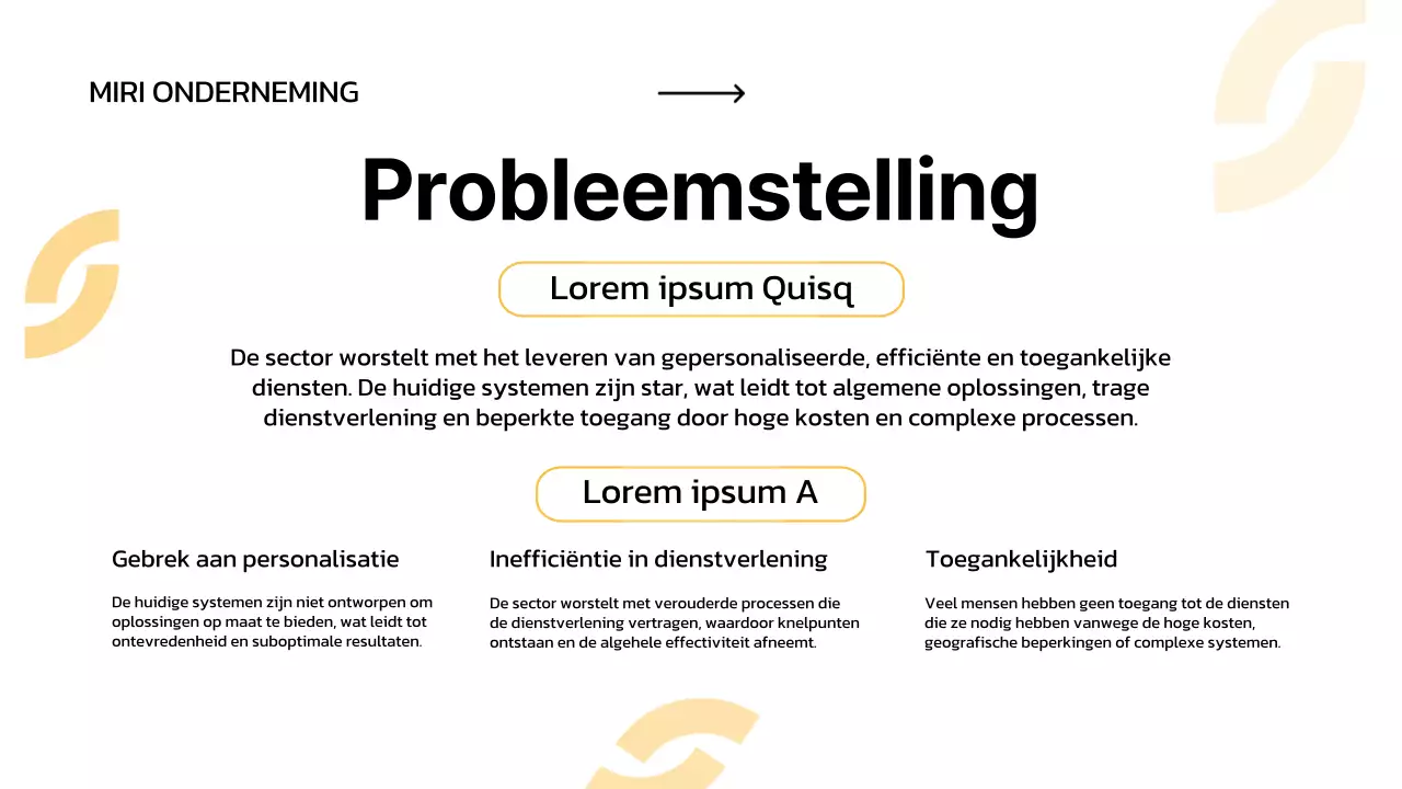 witte minimale zakelijke pitch