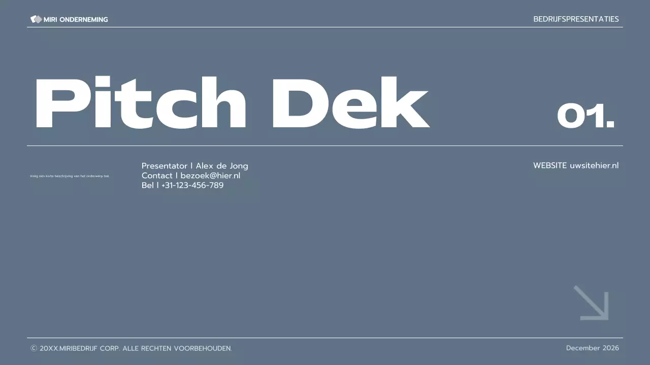 grijze moderne business pitch