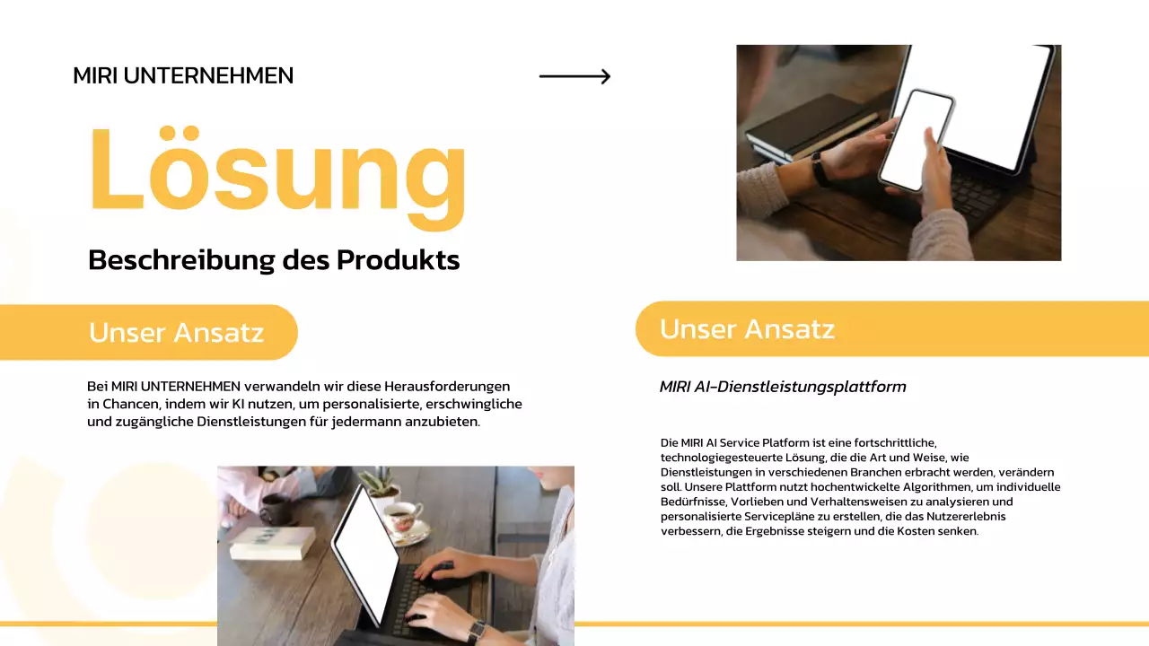 weißes Minimal-Business-Pitch