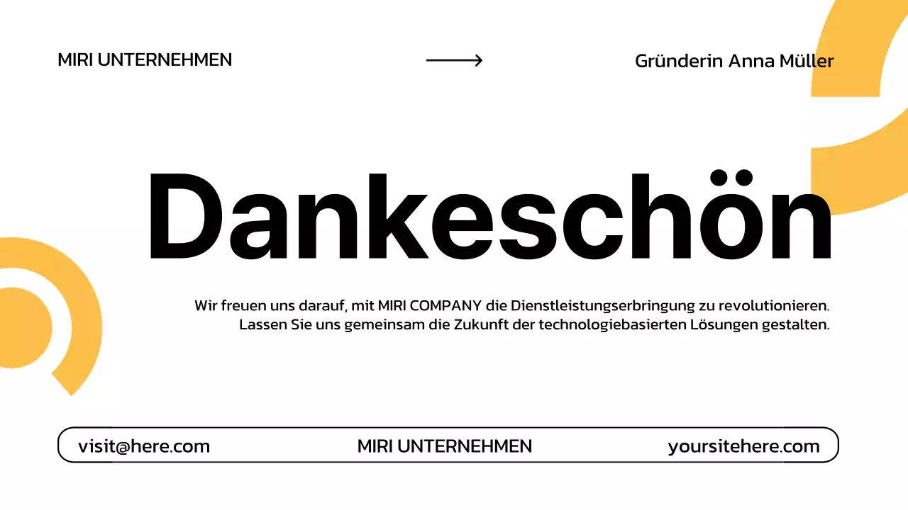 weißes Minimal-Business-Pitch