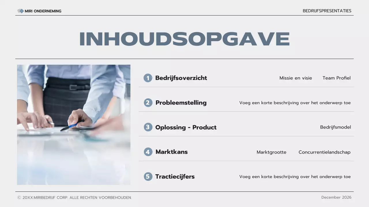 grijze moderne business pitch