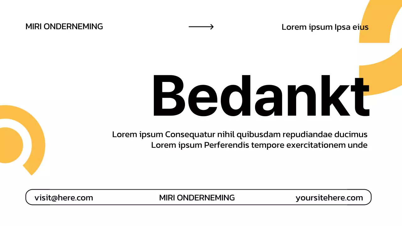 witte minimale zakelijke pitch