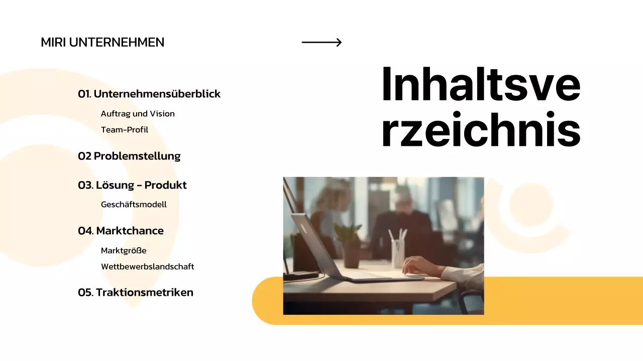 weißes Minimal-Business-Pitch