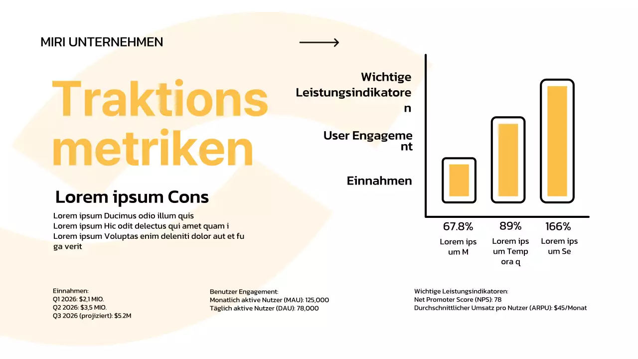 weißes Minimal-Business-Pitch