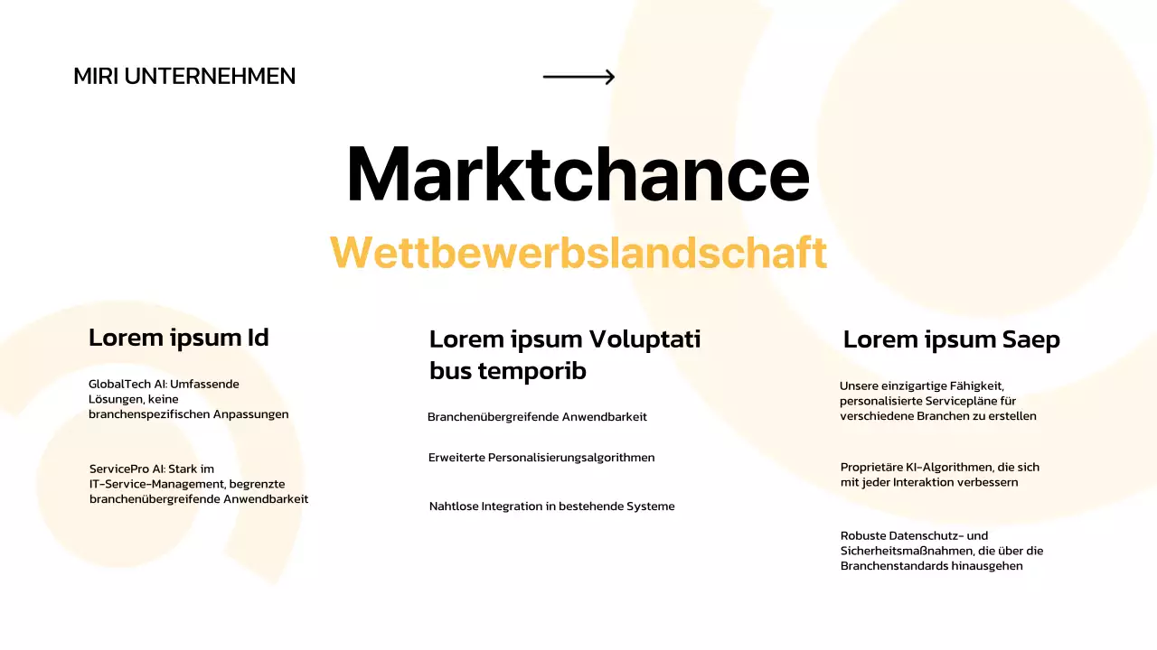 weißes Minimal-Business-Pitch