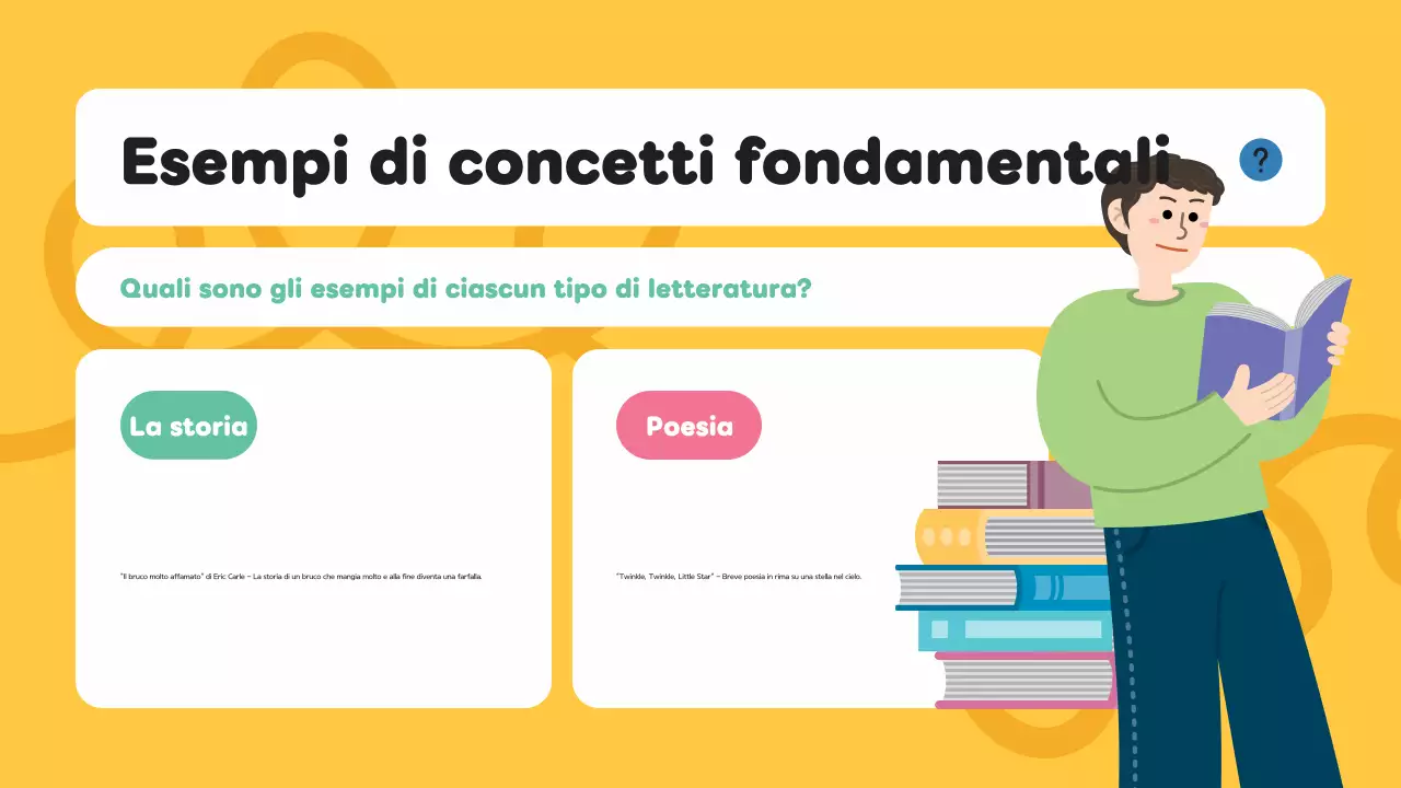 Illustrazione creativa moderna viola materiali di classe letteratura presentazione