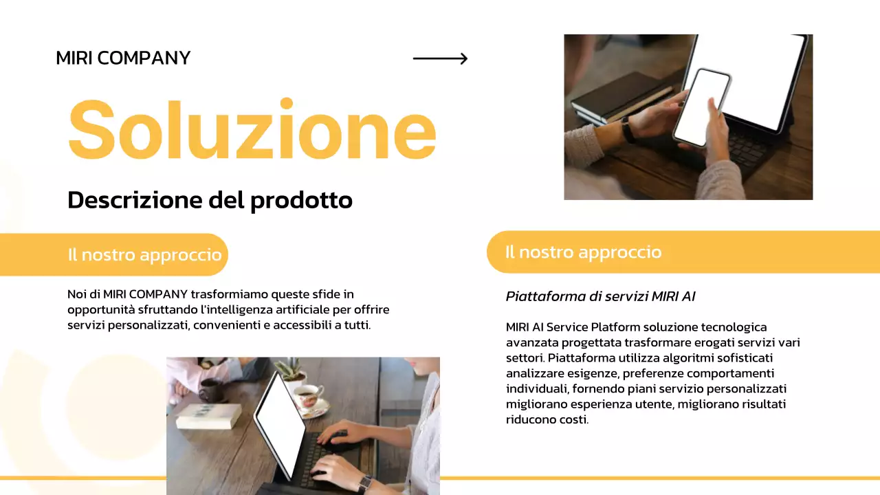 pitch aziendale minimal bianco