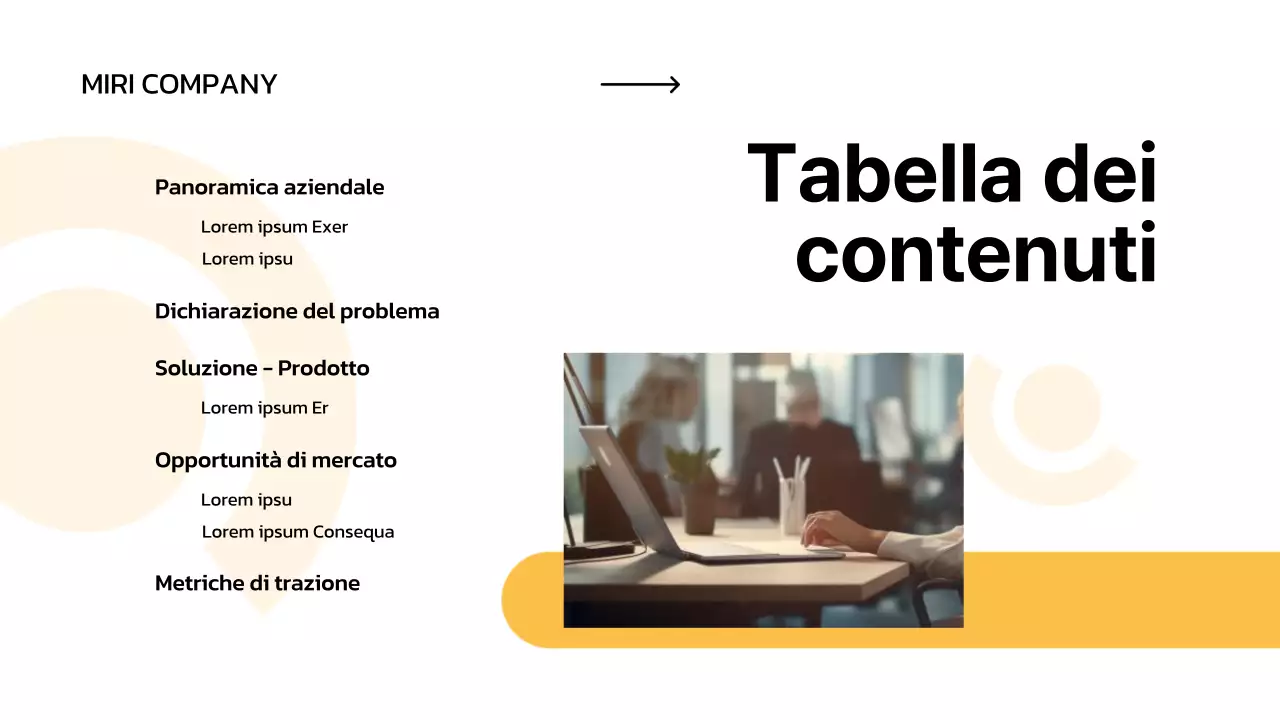 pitch aziendale minimal bianco