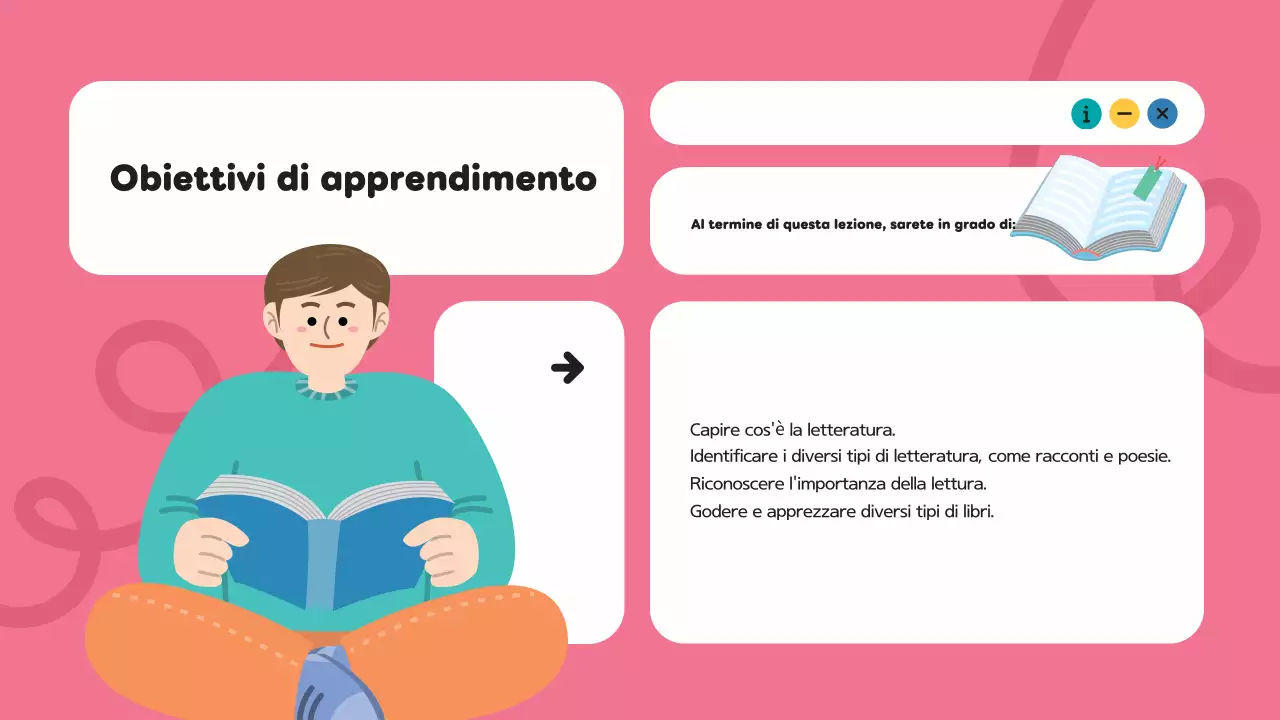 Illustrazione creativa moderna viola materiali di classe letteratura presentazione