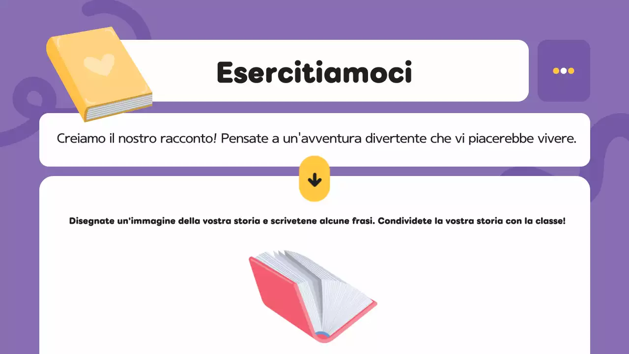 Illustrazione creativa moderna viola materiali di classe letteratura presentazione