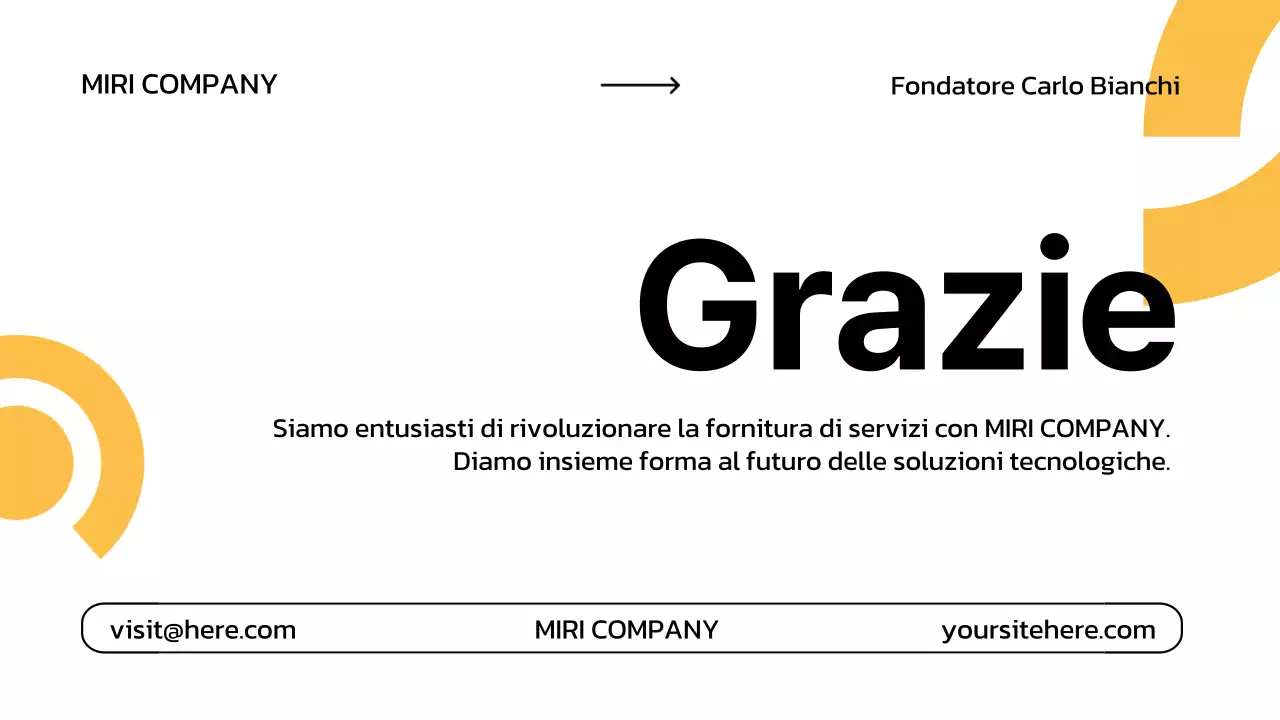 pitch aziendale minimal bianco