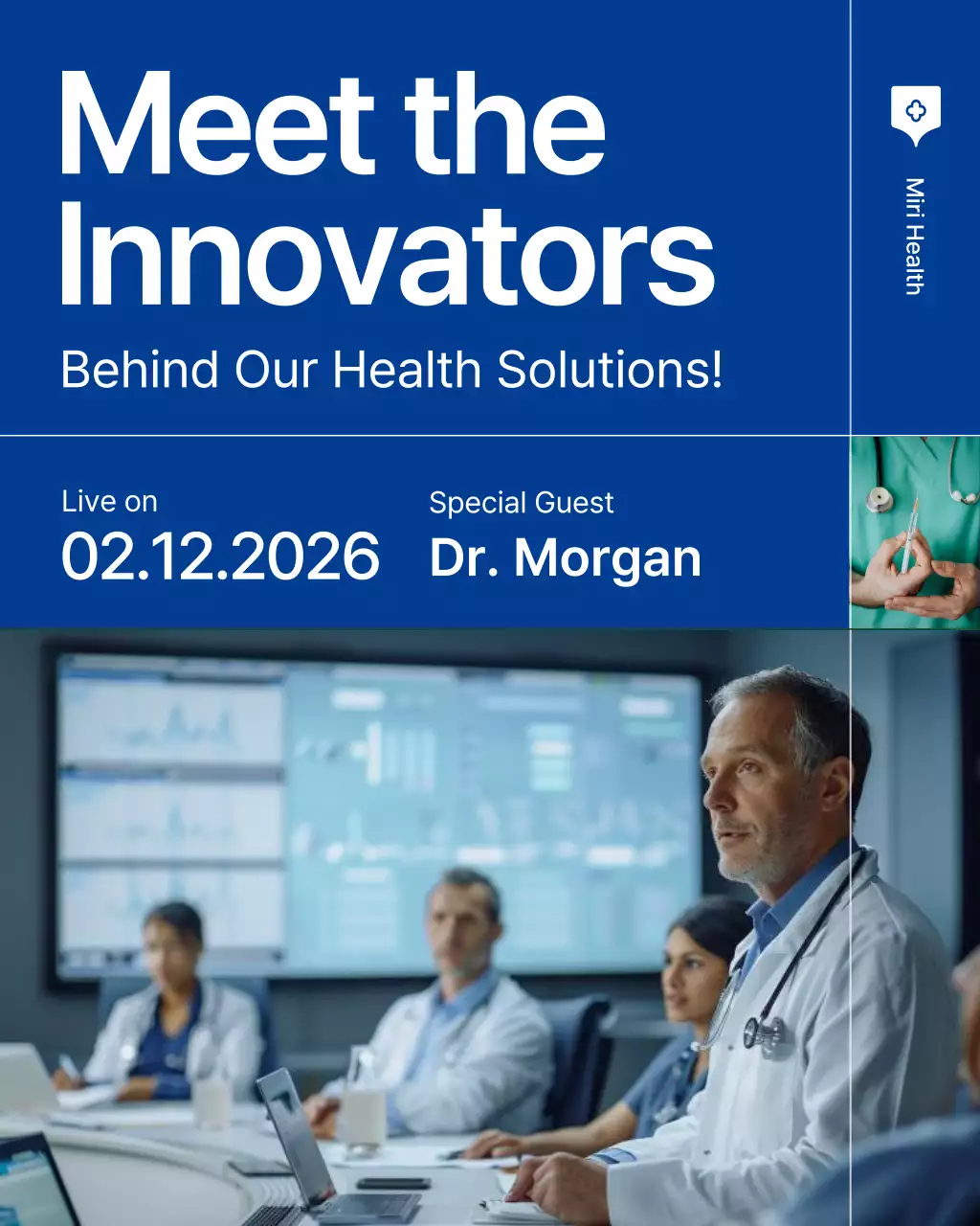 Blue and White Team Insights Instagram Post