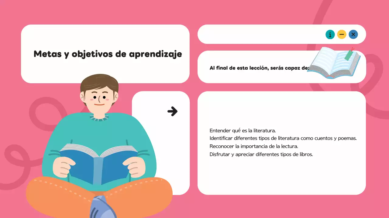 Púrpura moderno ilustración creativa materiales de clase literatura presentación