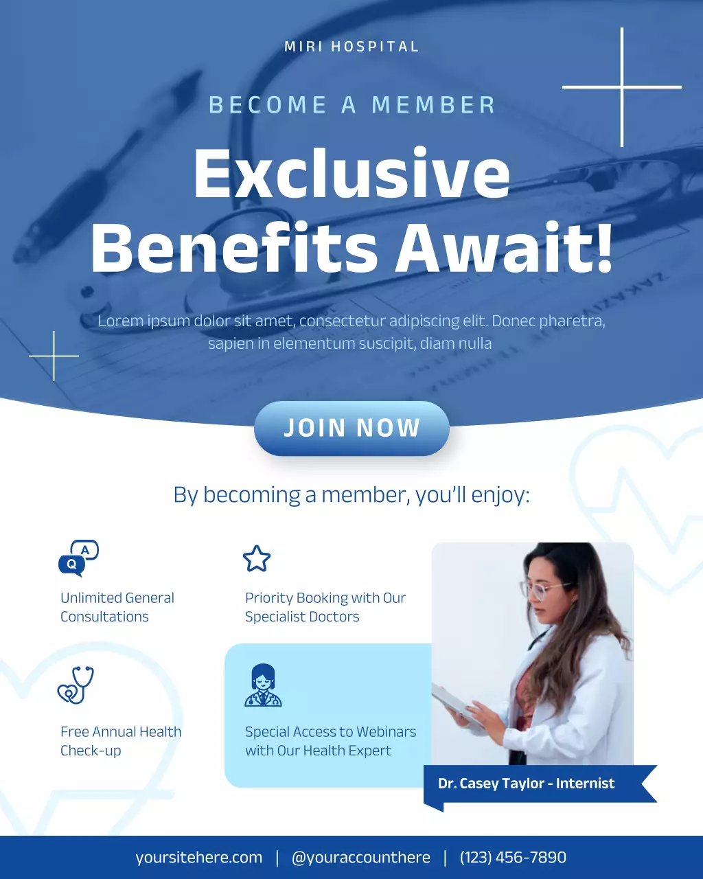 Blue Modern Healthcare Promotion Instagram Post