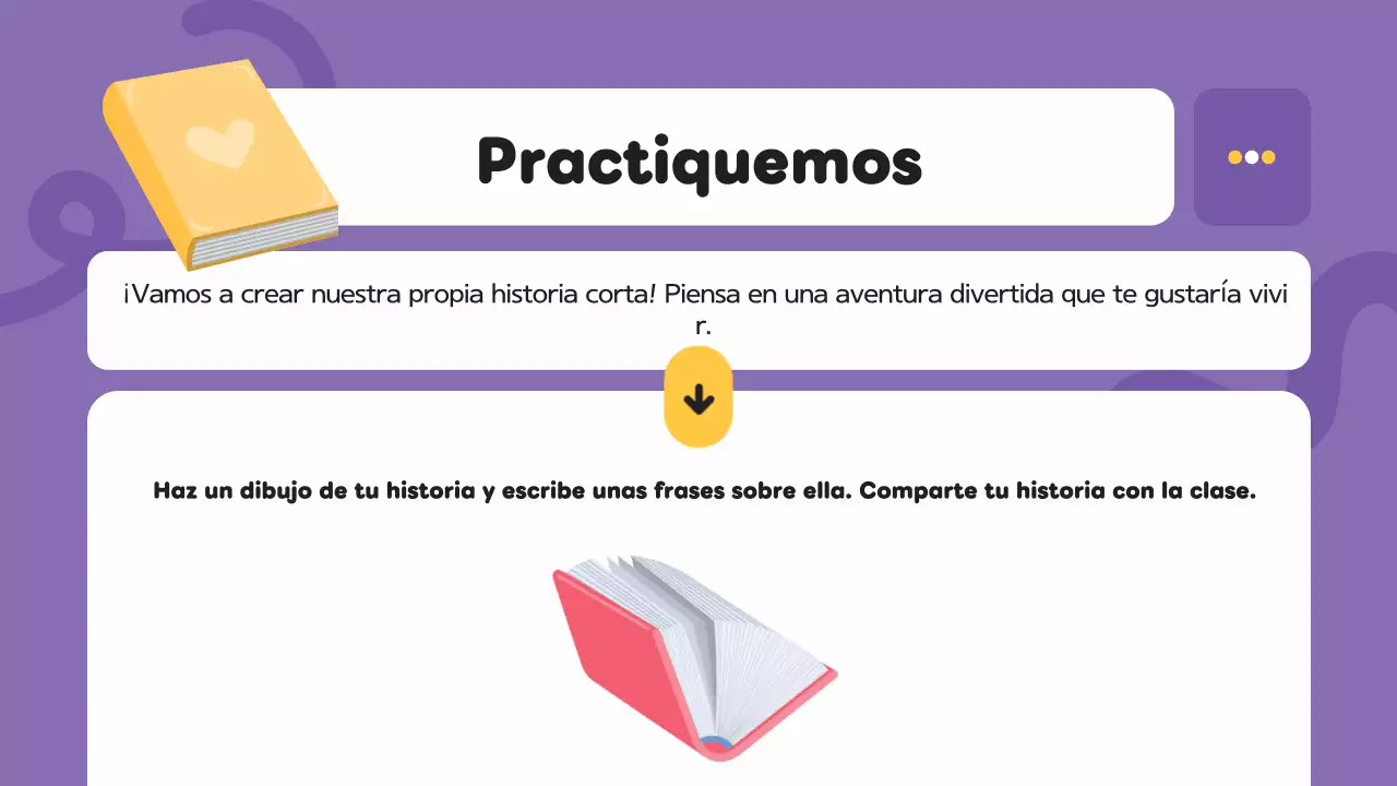 Púrpura moderno ilustración creativa materiales de clase literatura presentación