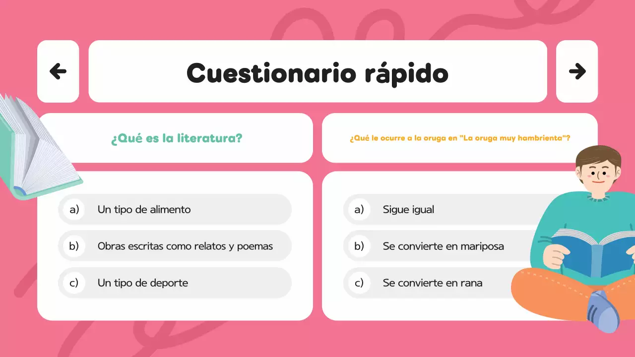 Púrpura moderno ilustración creativa materiales de clase literatura presentación