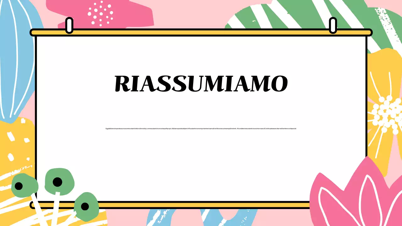 Presentazione del materiale di classe illustrativo e colorato