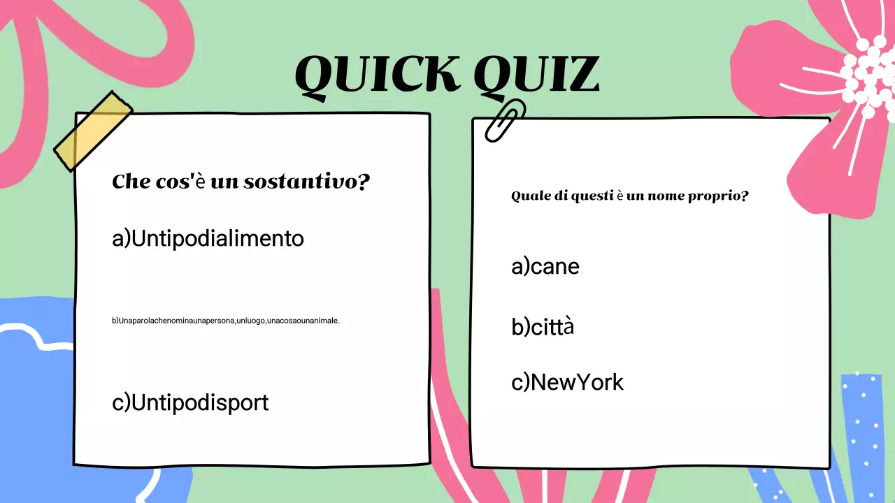 Presentazione del materiale di classe illustrativo e colorato