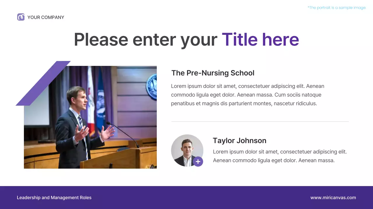 Purple Professional Leadership Lecture Presentation