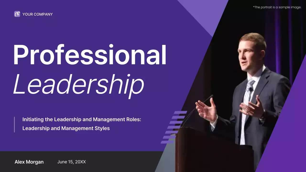 Purple Professional Leadership Lecture Presentation