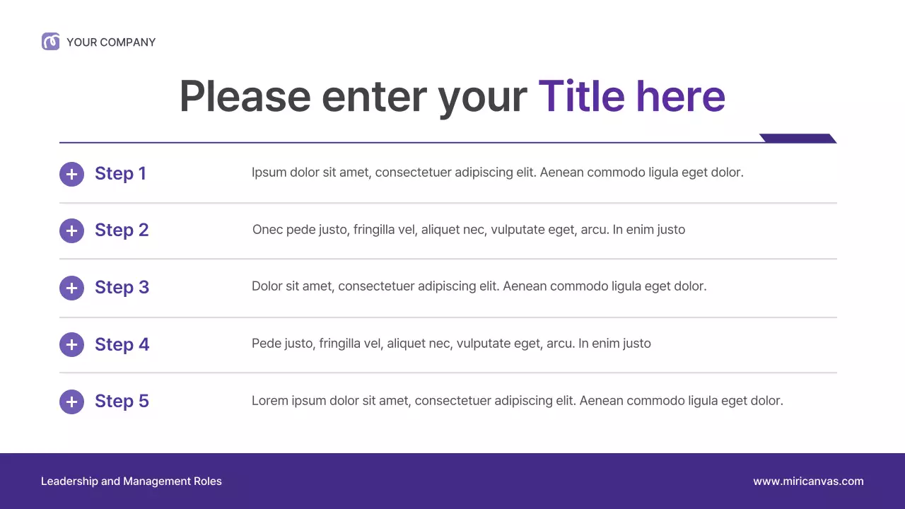 Purple Professional Leadership Lecture Presentation