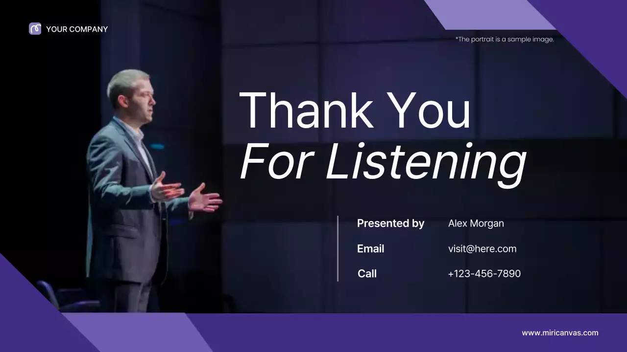 Purple Professional Leadership Lecture Presentation