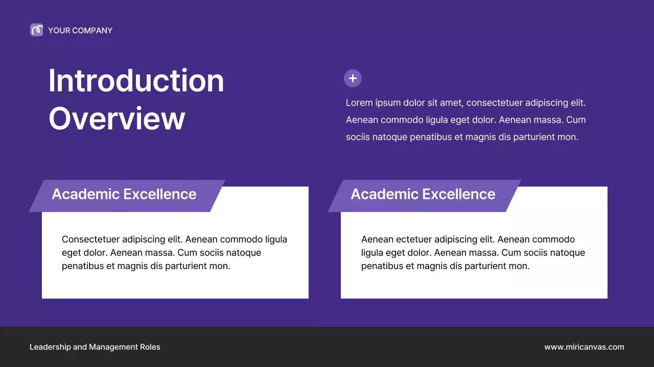 Purple Professional Leadership Lecture Presentation