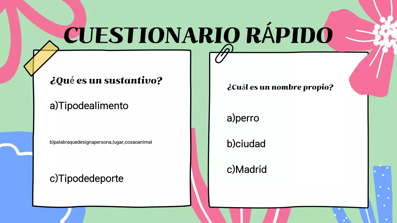 Presentación de materiales de clase con ilustraciones en color