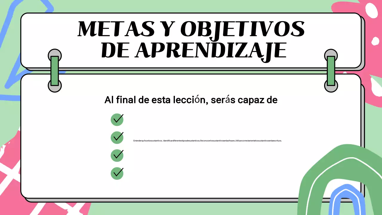 Presentación de materiales de clase con ilustraciones en color