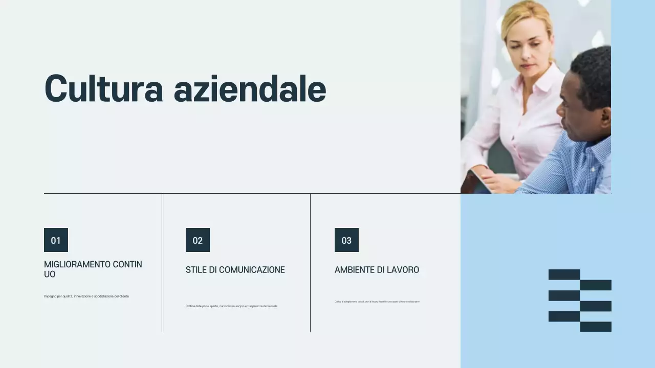 Presentazione professionale di Grey Onboarding per i dipendenti