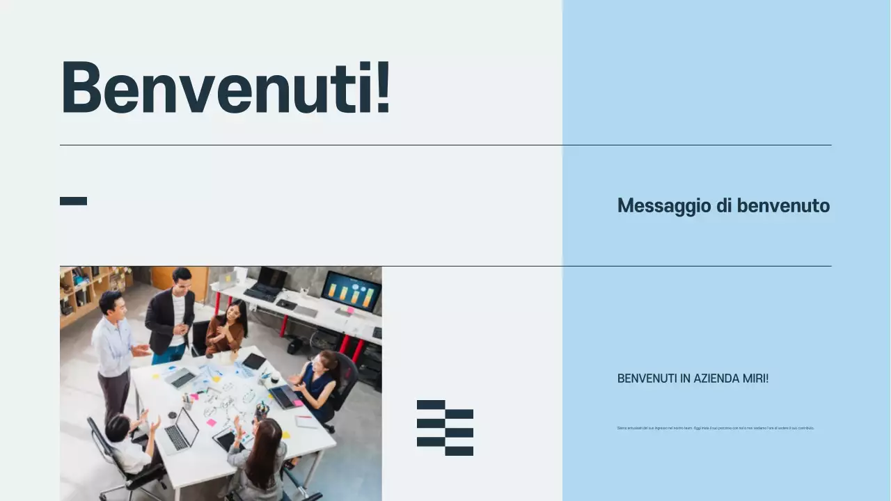 Presentazione professionale di Grey Onboarding per i dipendenti