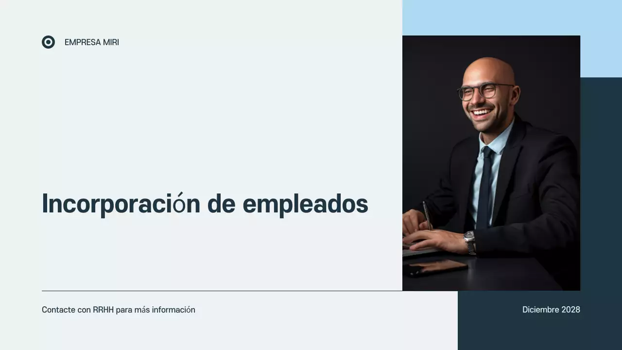 Grey Professional Presentación de incorporación de empleados