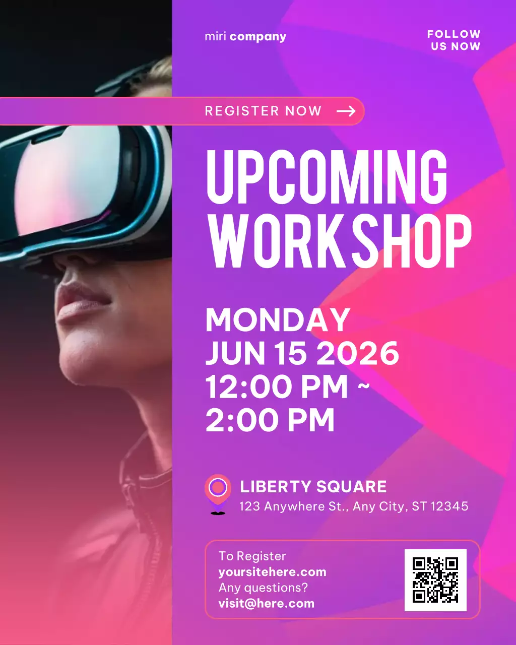 Modern Tech Workshop Announcement Instagram Post