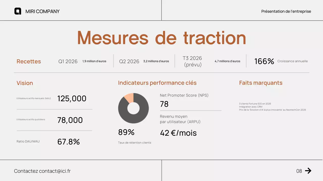 Proposition de pitch d'entreprise moderne et brune