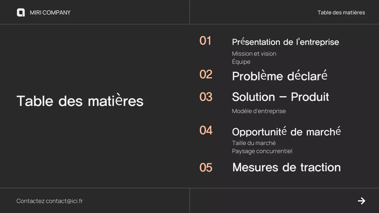 Proposition de pitch d'entreprise moderne et brune