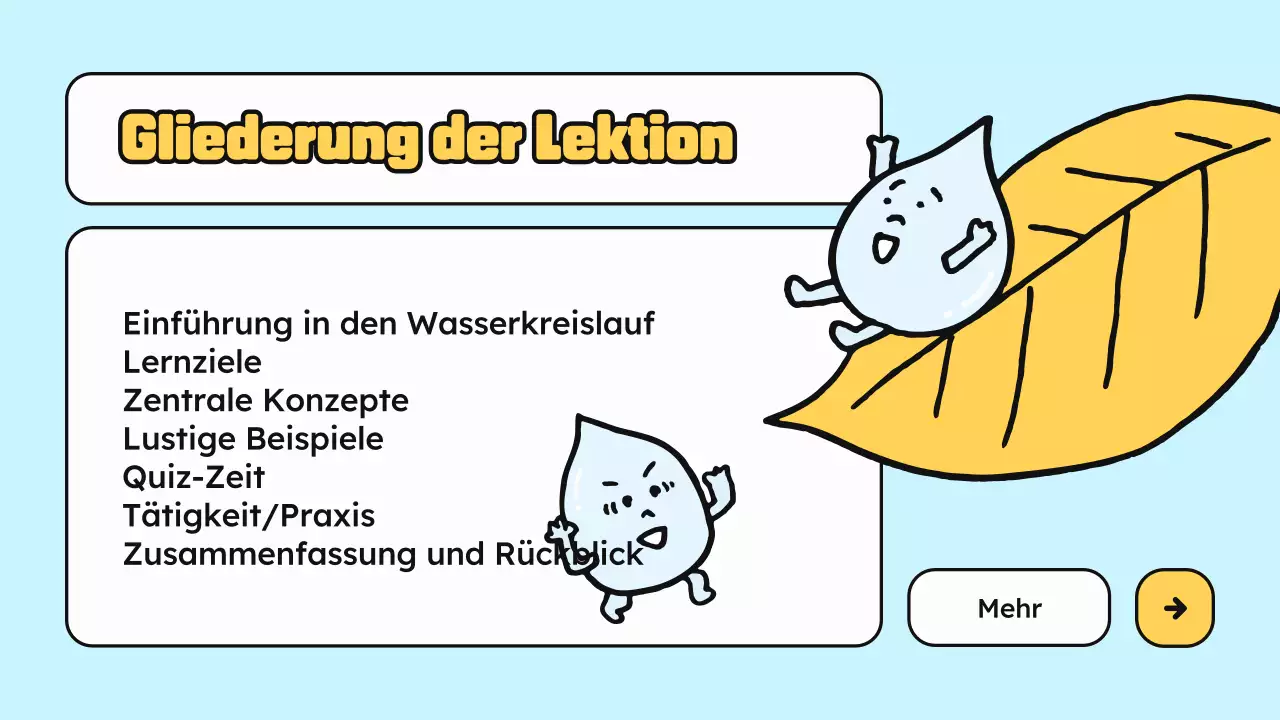 Blau Gelb Klasse Materialien Wissenschaft Cartoon Wasser Illustration