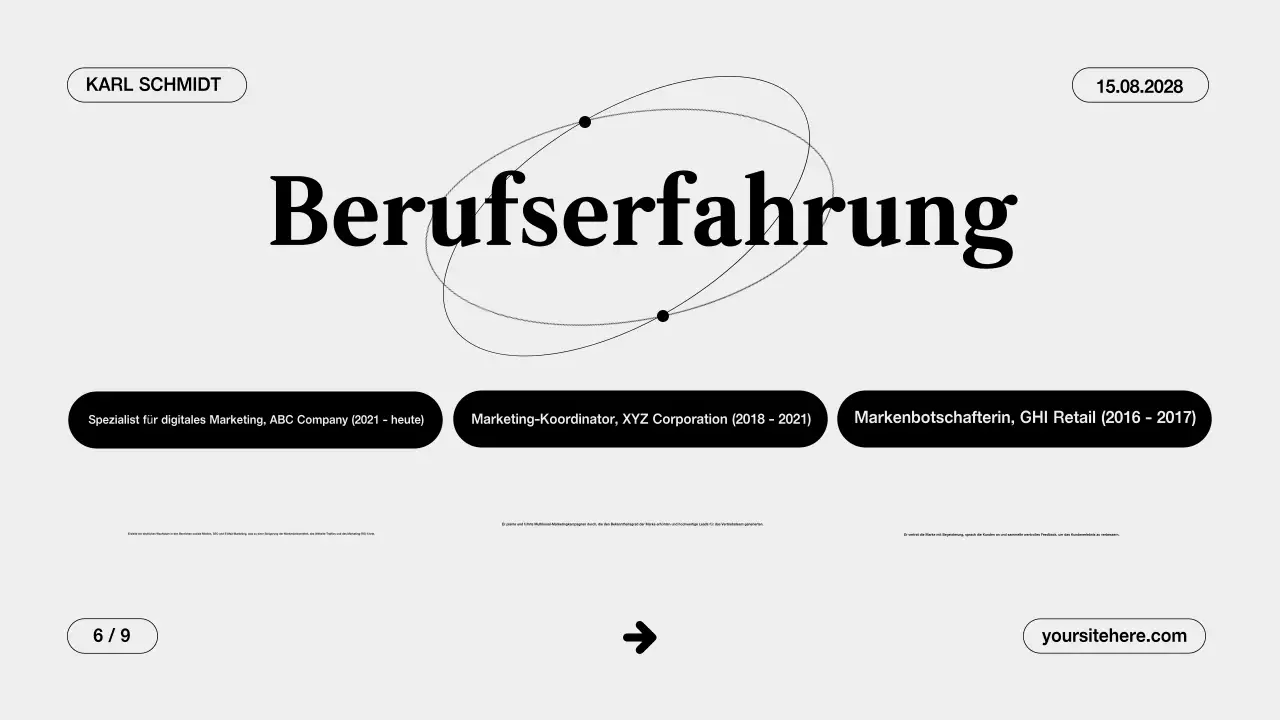 Graue saubere kreative Portfolio-Präsentation