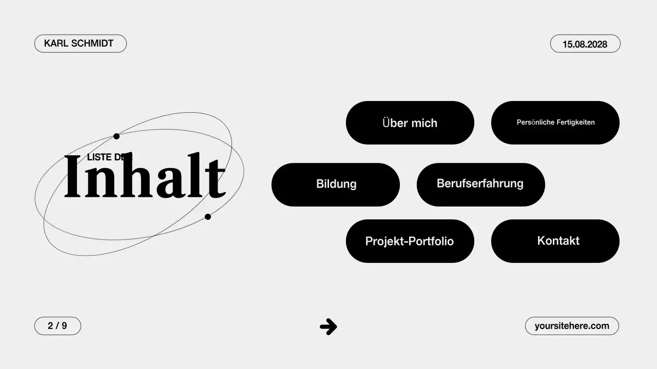 Graue saubere kreative Portfolio-Präsentation