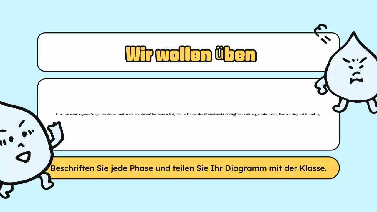 Blau Gelb Klasse Materialien Wissenschaft Cartoon Wasser Illustration