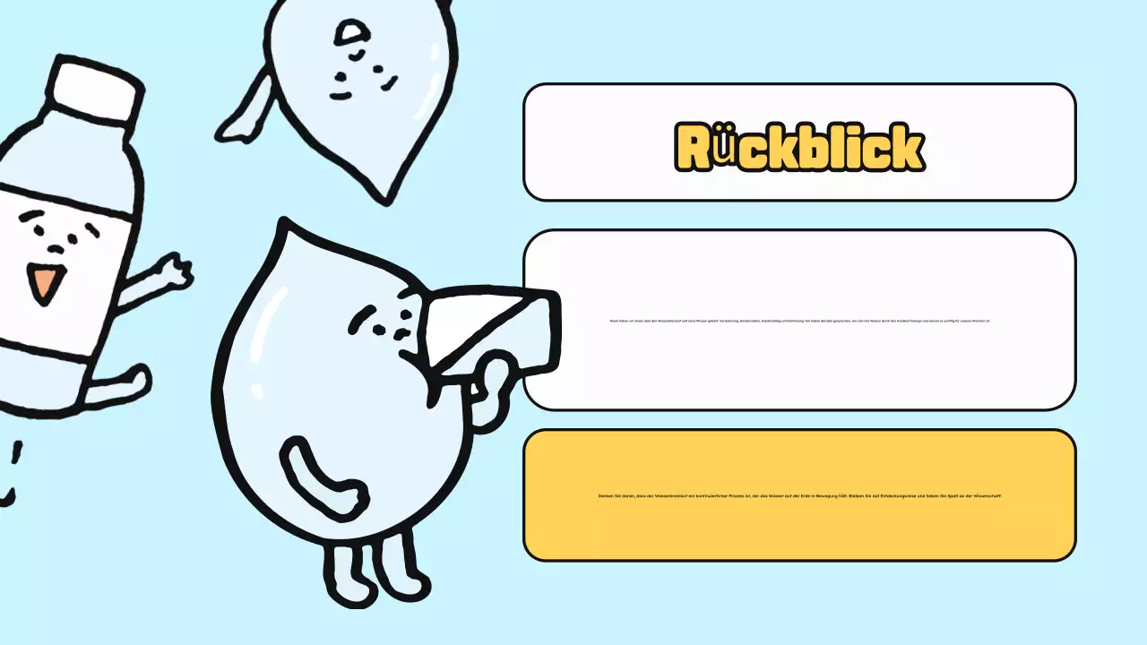 Blau Gelb Klasse Materialien Wissenschaft Cartoon Wasser Illustration