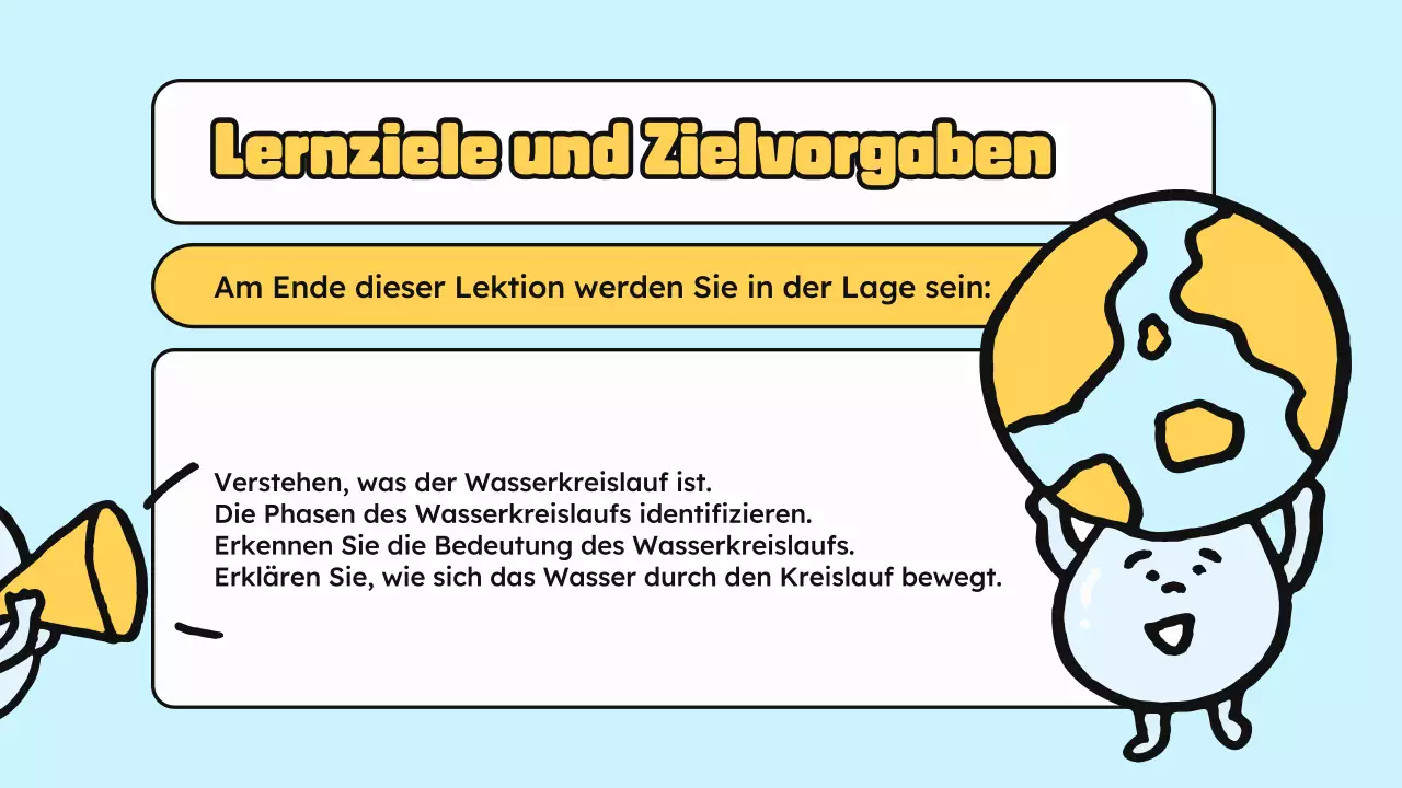 Blau Gelb Klasse Materialien Wissenschaft Cartoon Wasser Illustration