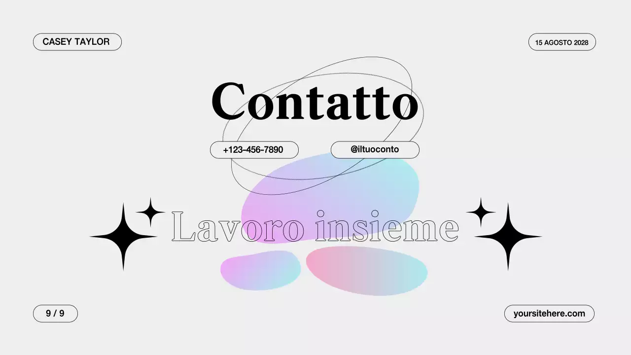 Presentazione del portafoglio creativo grigio e pulito