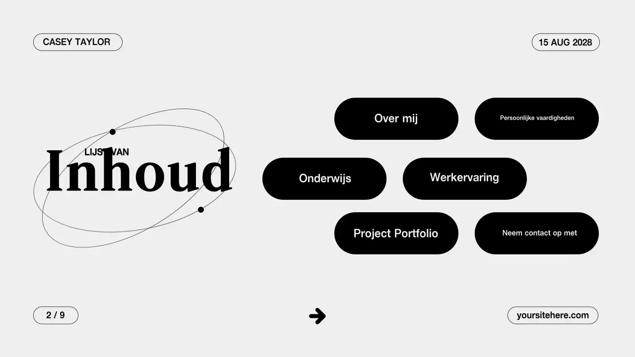 Grijze, schone, creatieve portfoliopresentatie