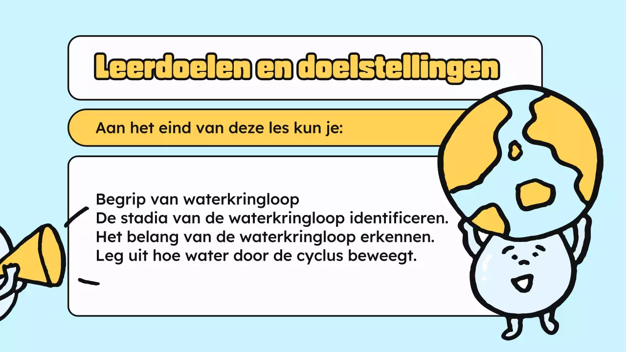 Blauw Geel klasse materialen wetenschap cartoon water illustratie
