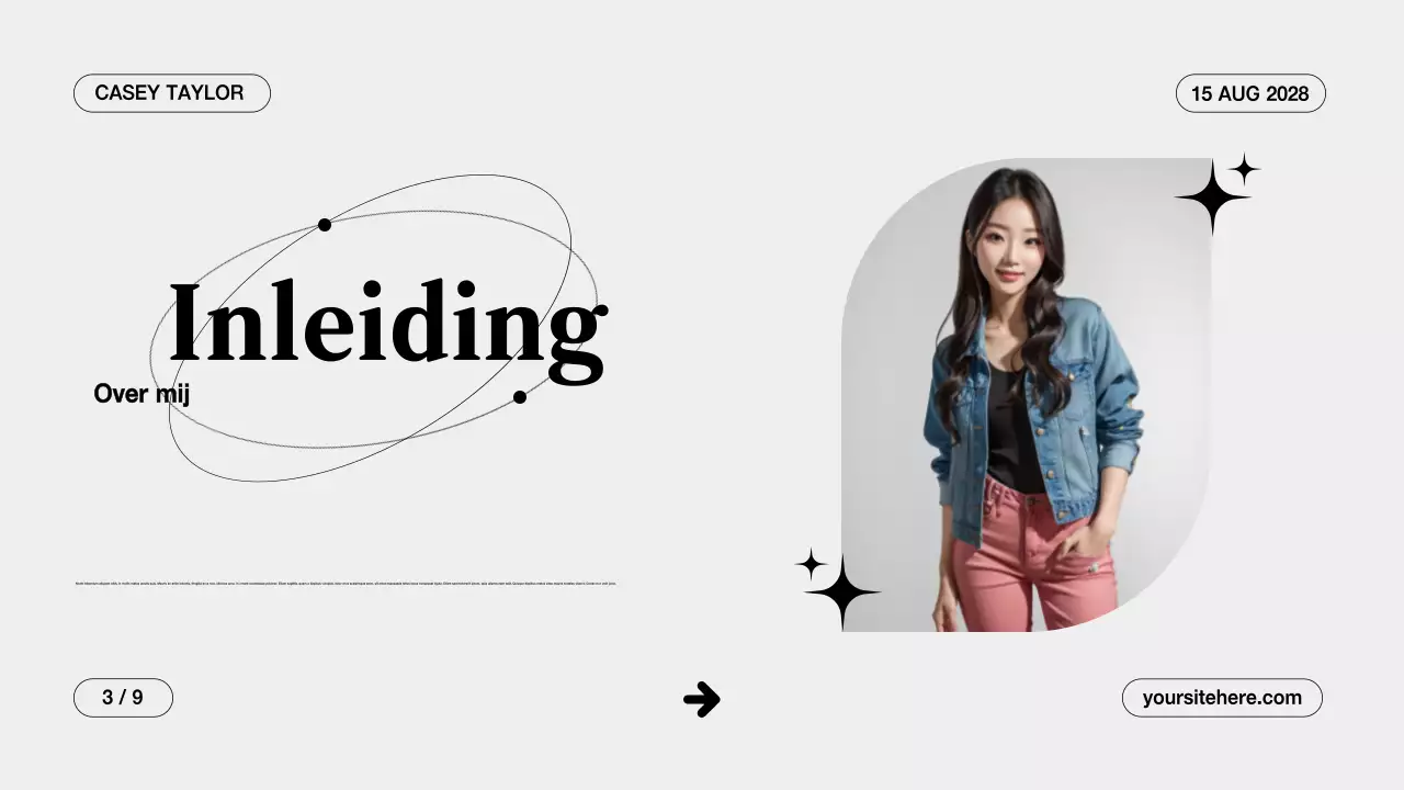 Grijze, schone, creatieve portfoliopresentatie