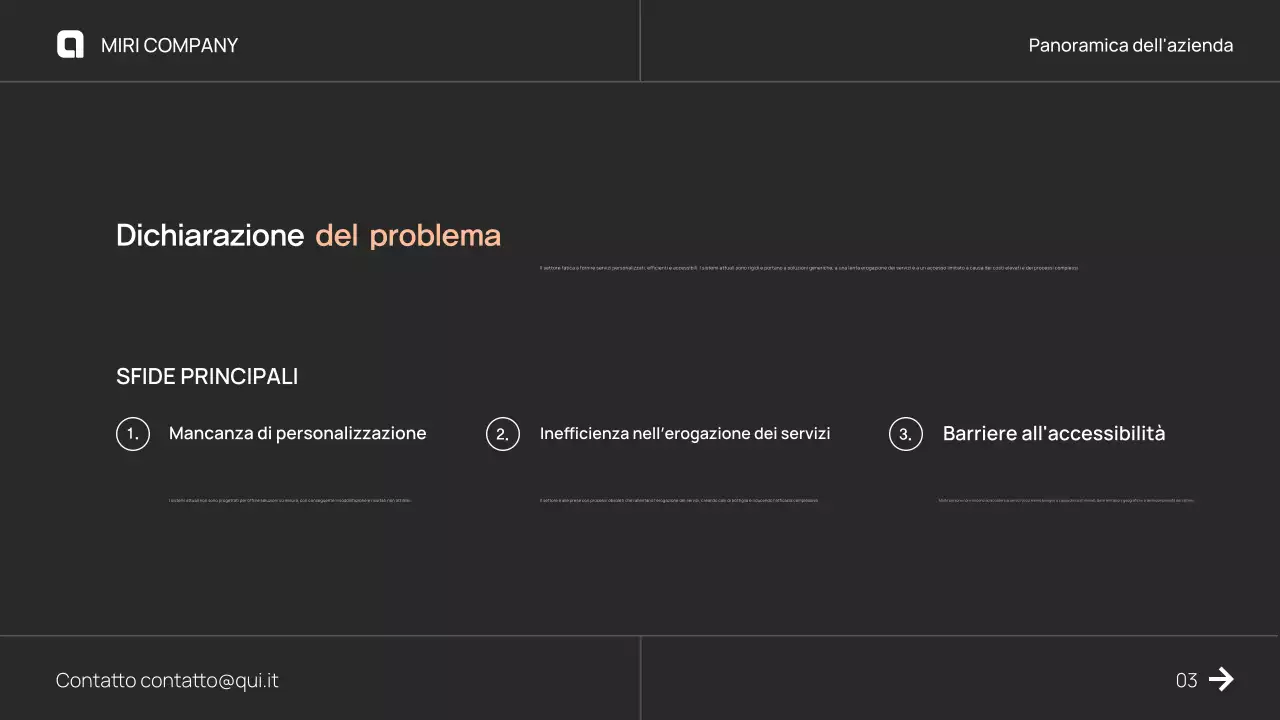 Proposta di un moderno pitch deck aziendale di colore marrone