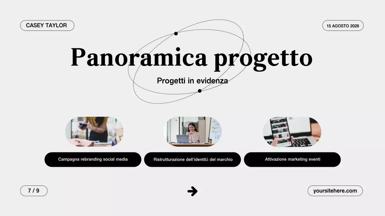 Presentazione del portafoglio creativo grigio e pulito