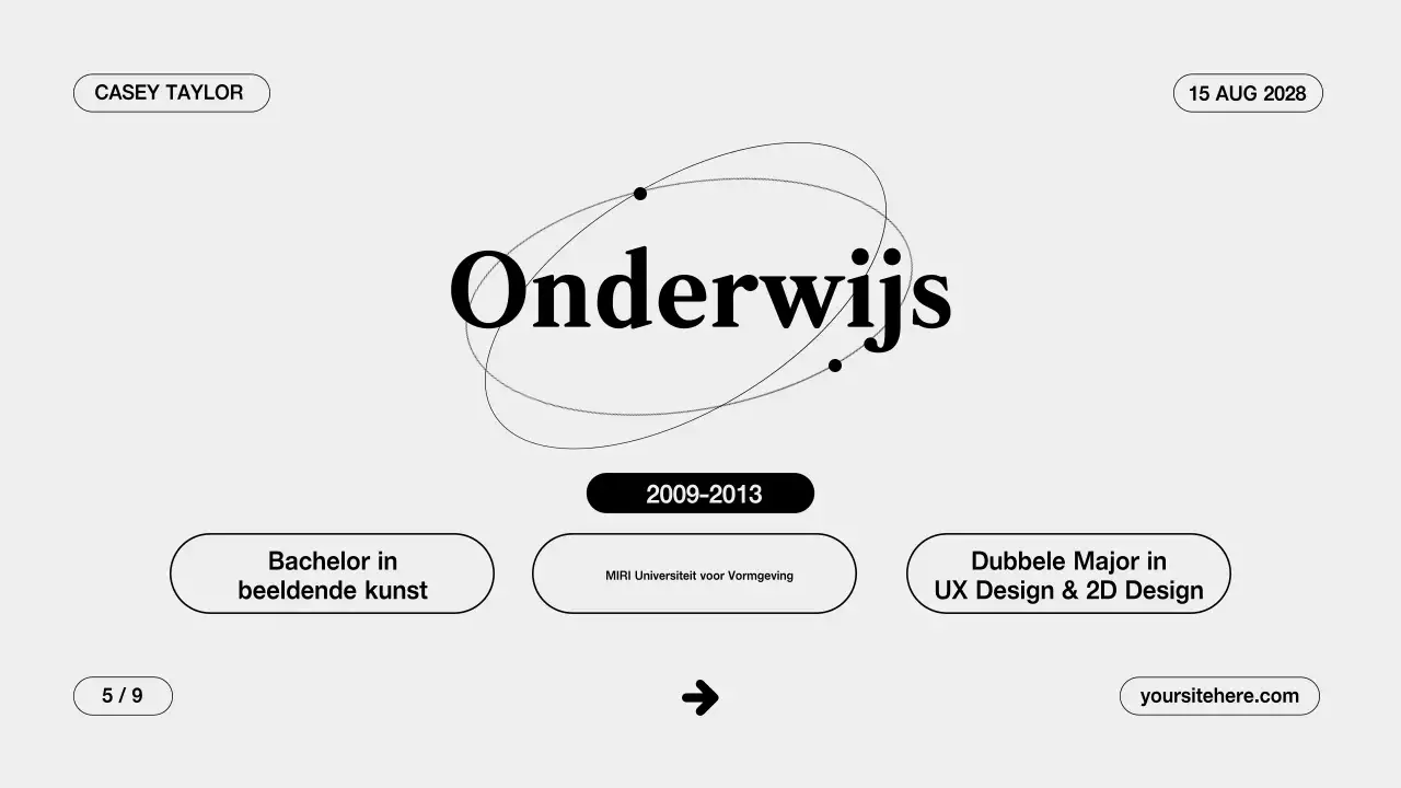 Grijze, schone, creatieve portfoliopresentatie